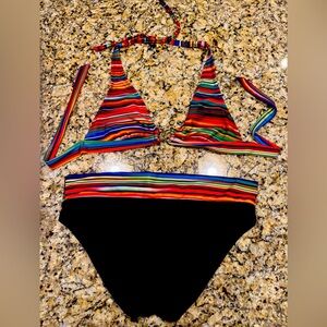 Colorful Striped Bikini
